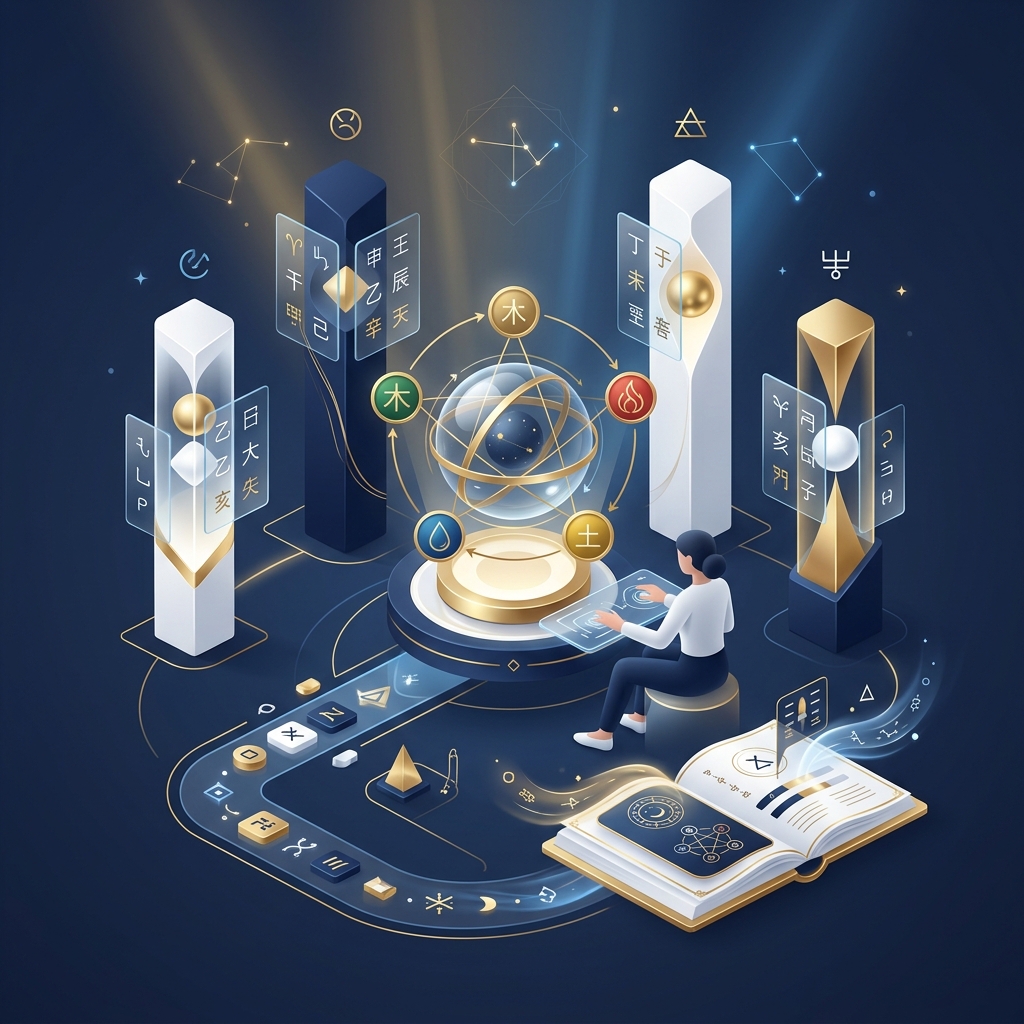 사주 입문 3D 일러스트